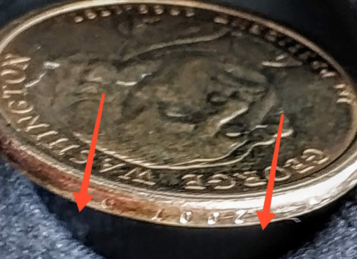 2007-D-&-2010-P-Presidential-Dollar-Edge-Security-Letters-Inverted