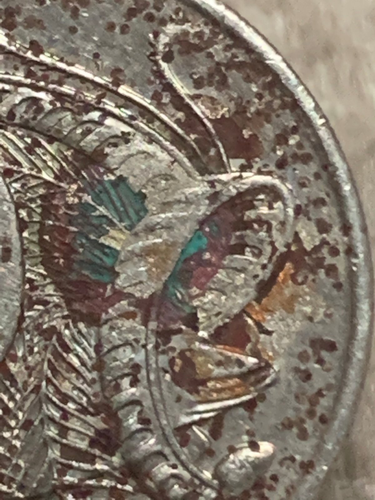 10c-Aust-2013-...oddly-Painted-On-Both-Sides-Of-The-Coin-....maybe-?