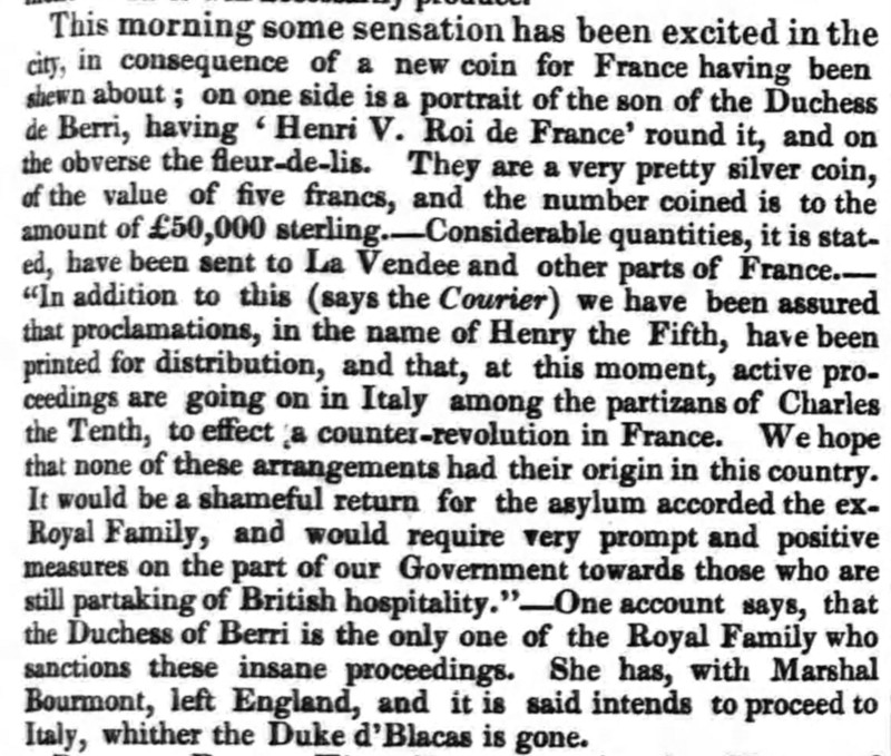 French-Pretender-Coinage