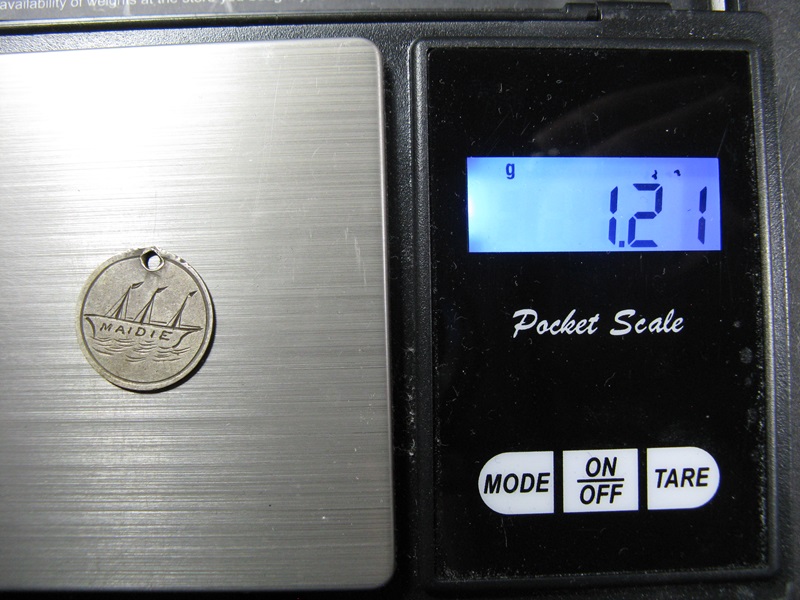 UK-Victoria-Late-19th-Century-Three-Pence-Coin---Engraved-With-'Maidie'-Ship