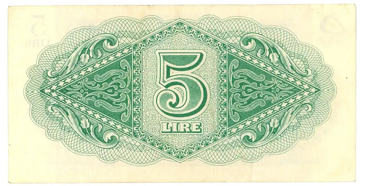 5-Lire---Military-Authority-Of-Tripolitania---With-Security-Thread---Catalog-Number?--Variety?