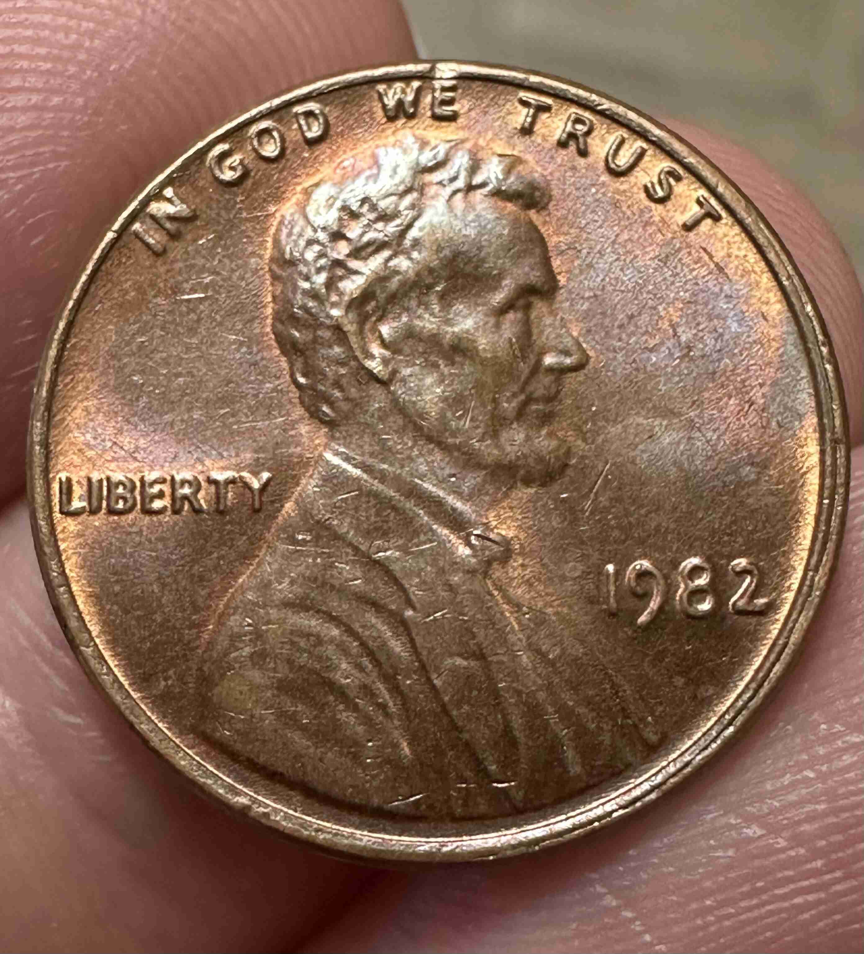 1982-P-Lg-Date-Lincoln-Penny-~-3.1g---Possible-DDO?