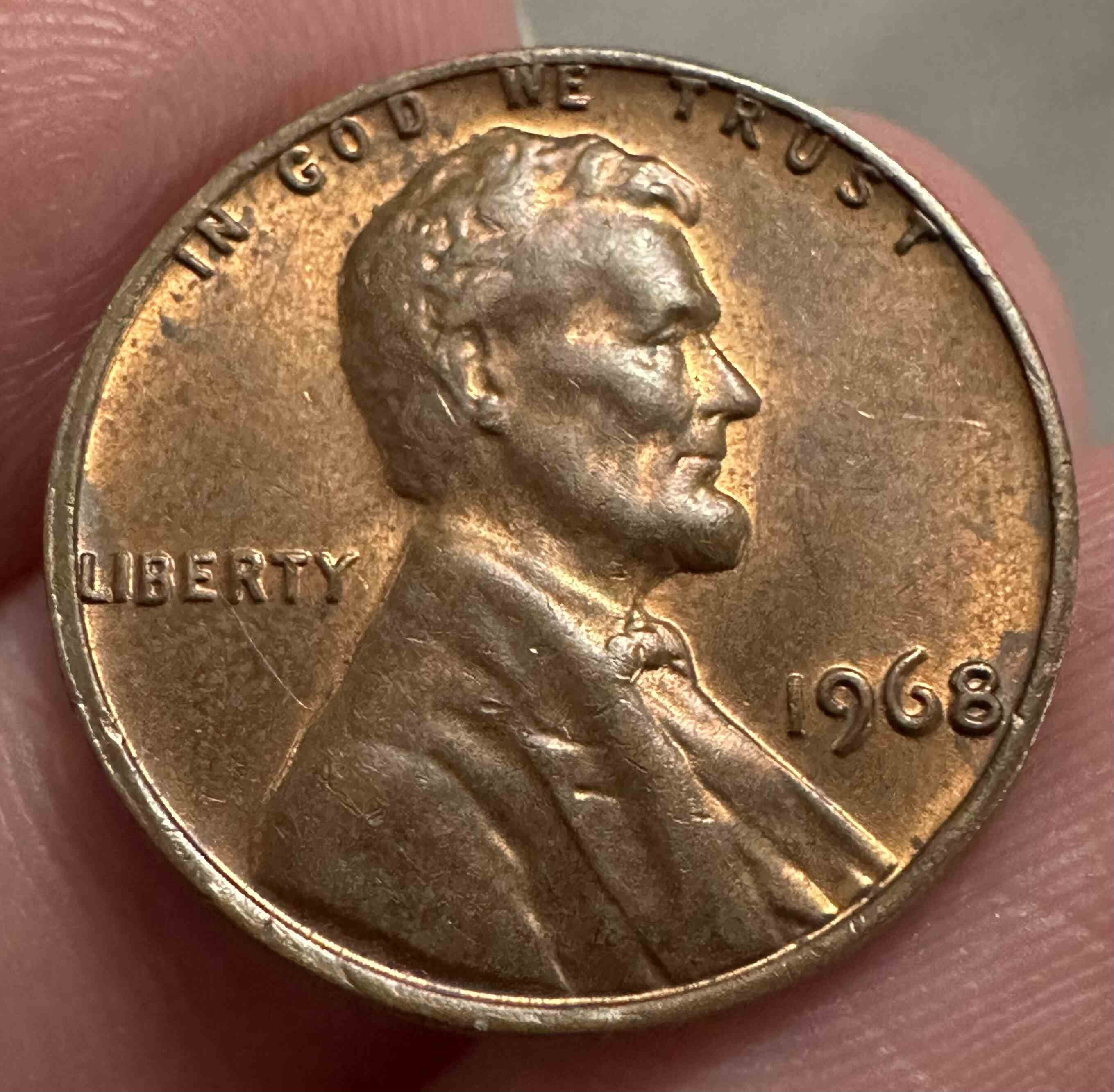 1968-P-Lincoln-Penny-~-