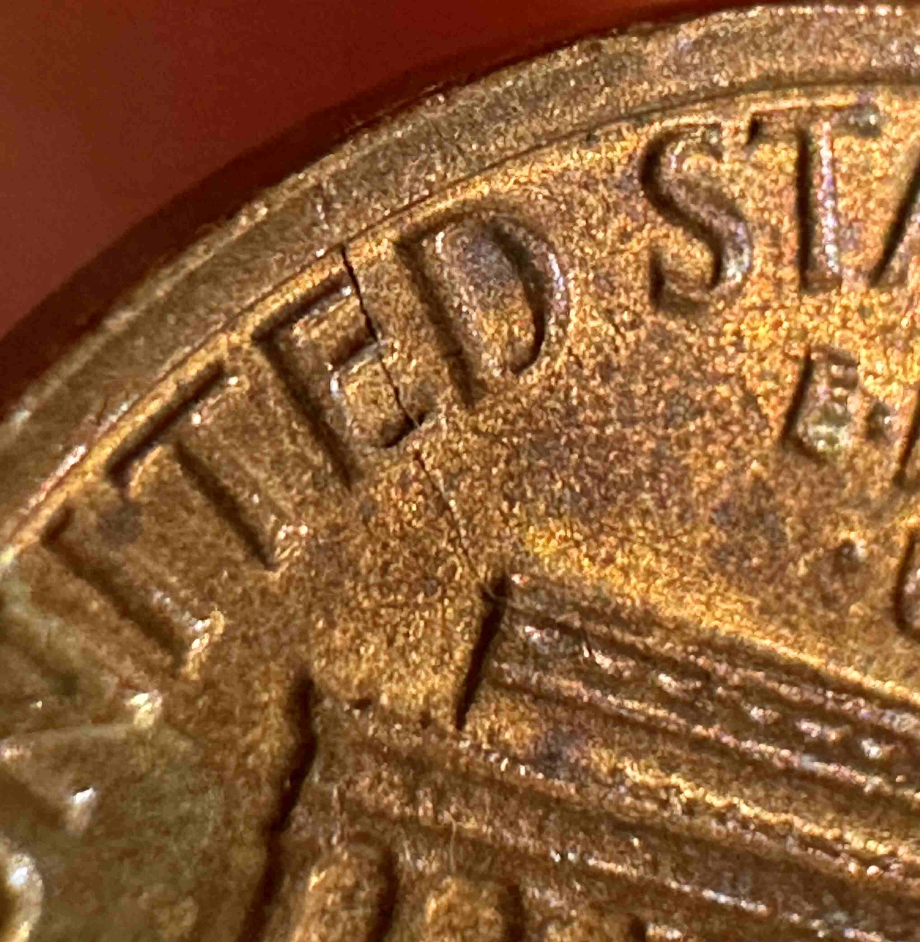 1980-P-Lincoln-Penny-~-REV-Die-Crack