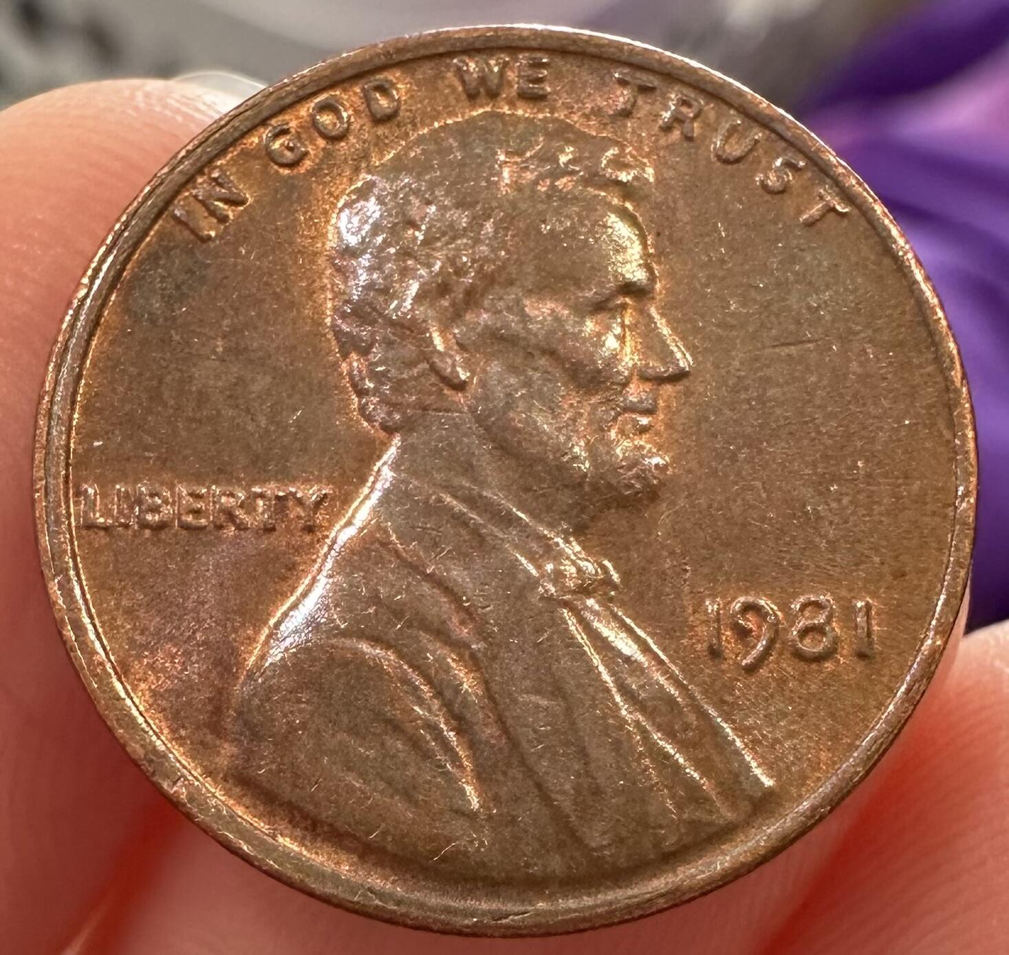 1981-P-Lincoln-Penny-~-Double-REV-Memorial-Die-Cracks