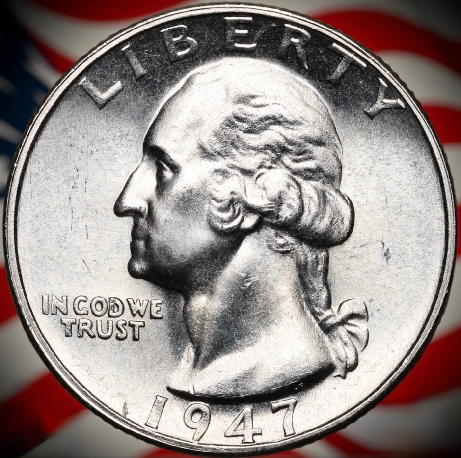 1947-S/S-RPM-001-FS-501-25c---Cherrypicked-Major-Silver-Washington-Quarter-Variety!