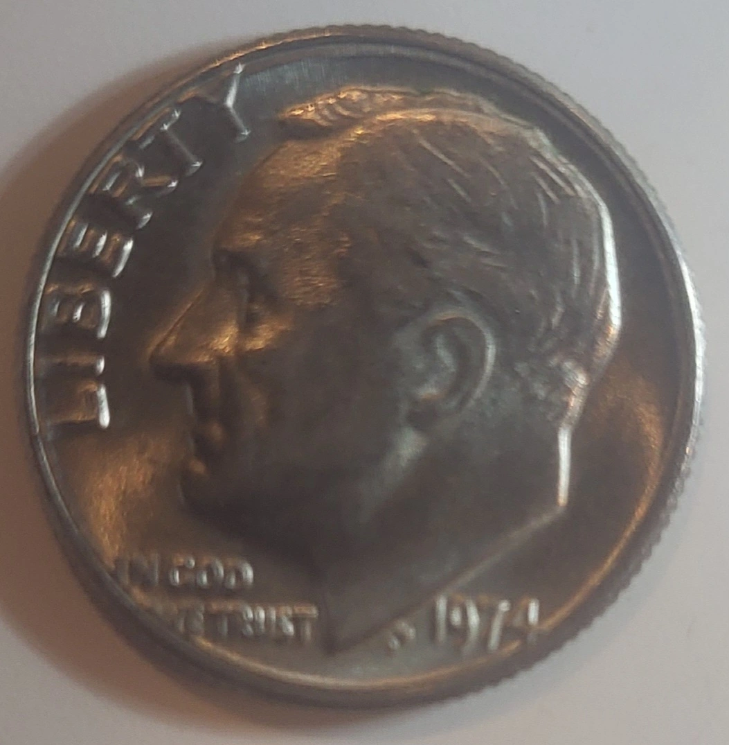 1974-Roosevelt-Dime---Broadstrike-Or-Different-Error?