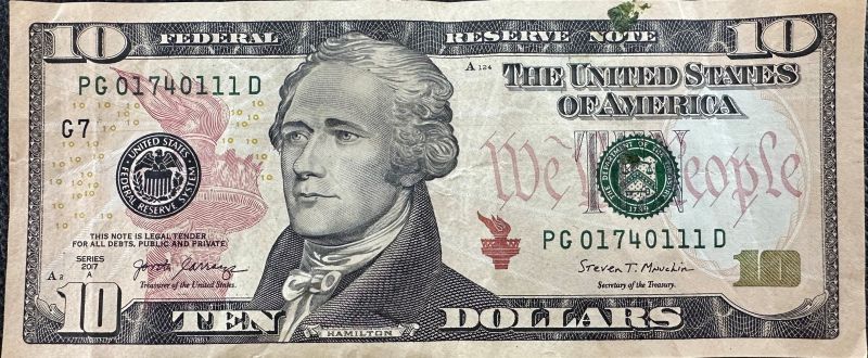 US-Currency-2017A-Ten-Dollar-Ink-And/Or-Solvent-Errors?