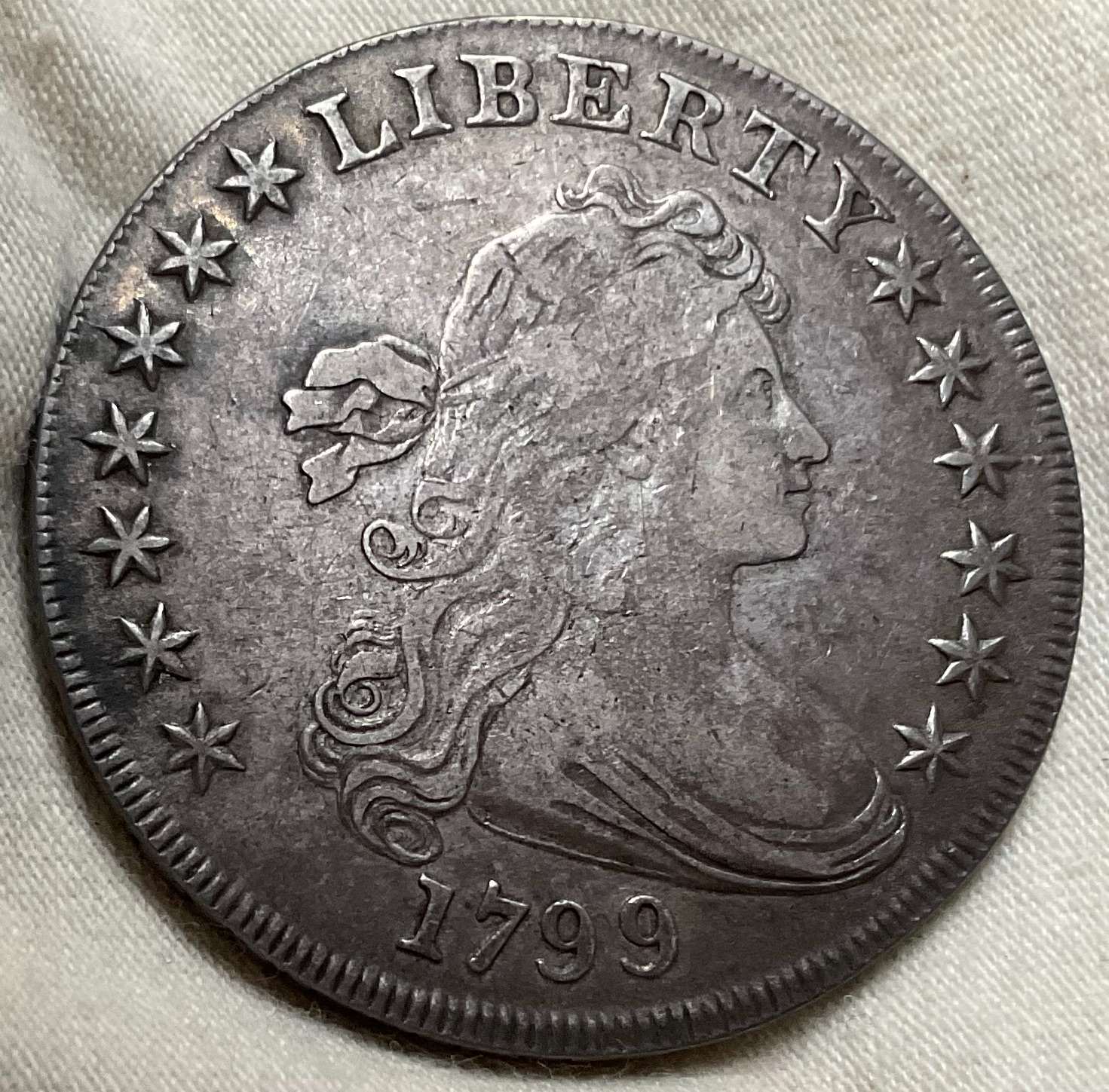 1799-Draped-Bust-Dollar-Normal-Date---7x6-Stars-W/--Berries
