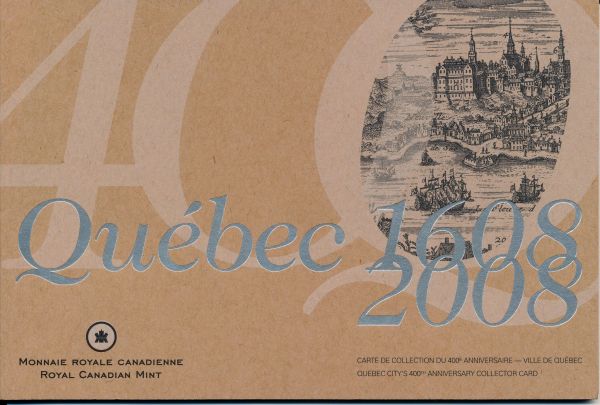 Commems-Collection-Canadian:-2008-Quebec-400th-Collector-Card