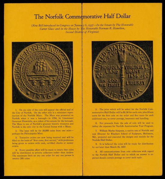 Commems-Collection-Classic:-1936-Norfolk-Bicentennial/Tercentennial