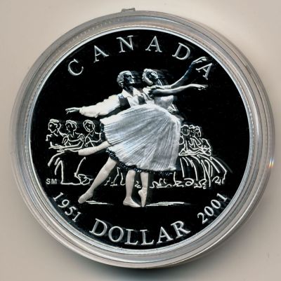 Commems-Collection-Canadian:-2001-National-Ballet-Silver-Dollar