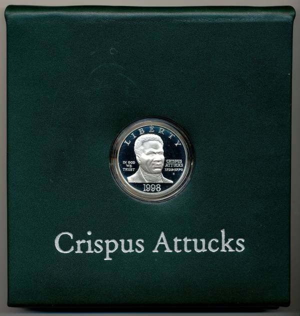 Commems-Collection-Modern:-1998-Black-Revolutionary-War-Patriots---Coin-&-Stamp-Set