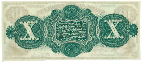 Commems-Collection-Currency:-1872-SC-Revenue-Bond-Script:-$10-To-$50
