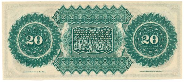 Commems-Collection-Currency:-1872-SC-Revenue-Bond-Script:-$10-To-$50