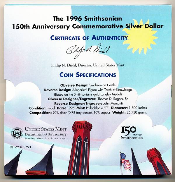 Commems-Collection-Modern:-1996-Smithsonian-Anniversary-Young-Collectors-Set
