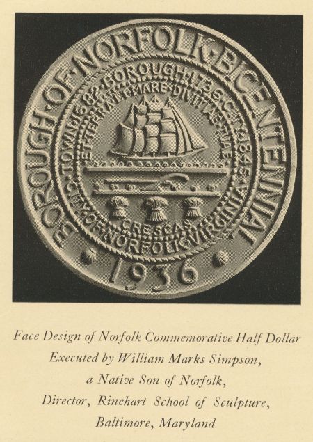 Commems-Collection-Classic:-1936-Norfolk-Bicentennial---Original-Models-Vs.-Final-Coins