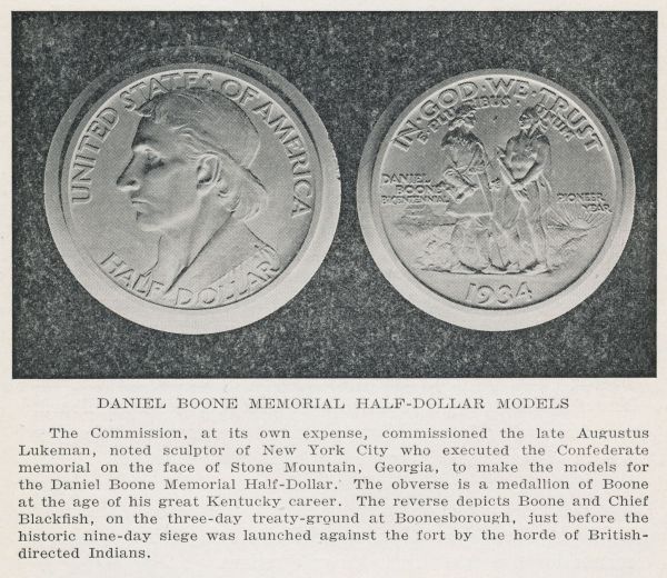 Commems-Collection-Classic:-1934-38-Daniel-Boone-Bicentennial-Commission-&-Half-Dollar