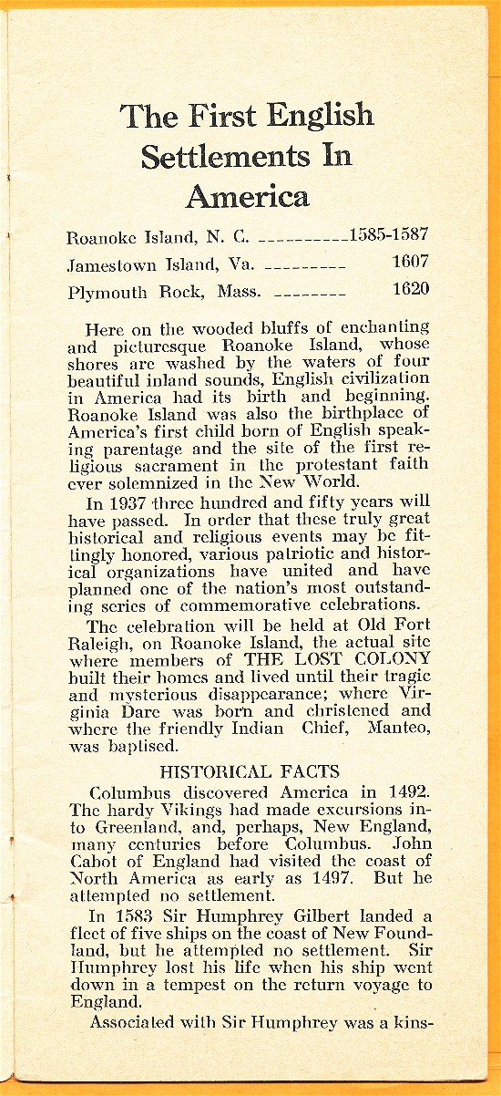Commems-Collection-Classic:-1937-Roanoke-Colony---Ephemera-II