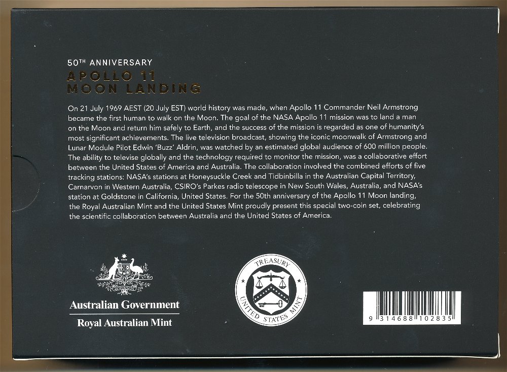 Commems-Collection-Modern:-2019-R-A-Mint---US-Mint-Apollo-11-Joint-Issue-Set