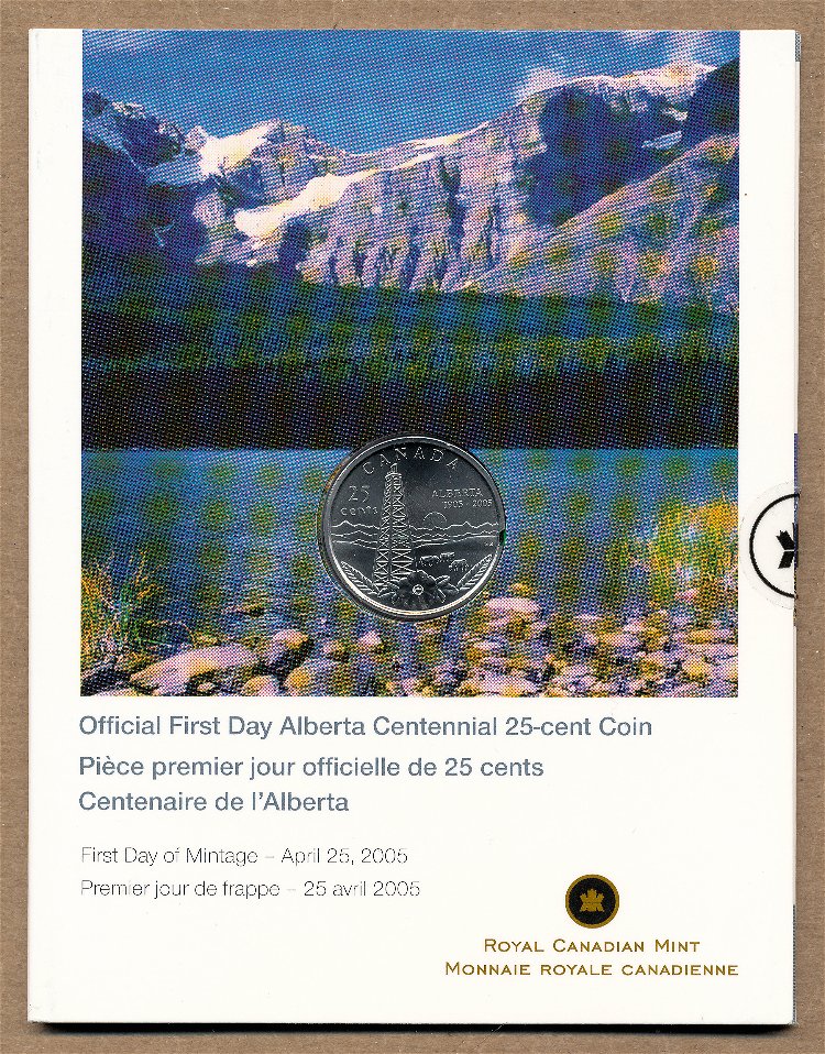 Commems-Collection-Canadian:-2005-Alberta-Centennial-Silver-$5---Coin-1-Of-12