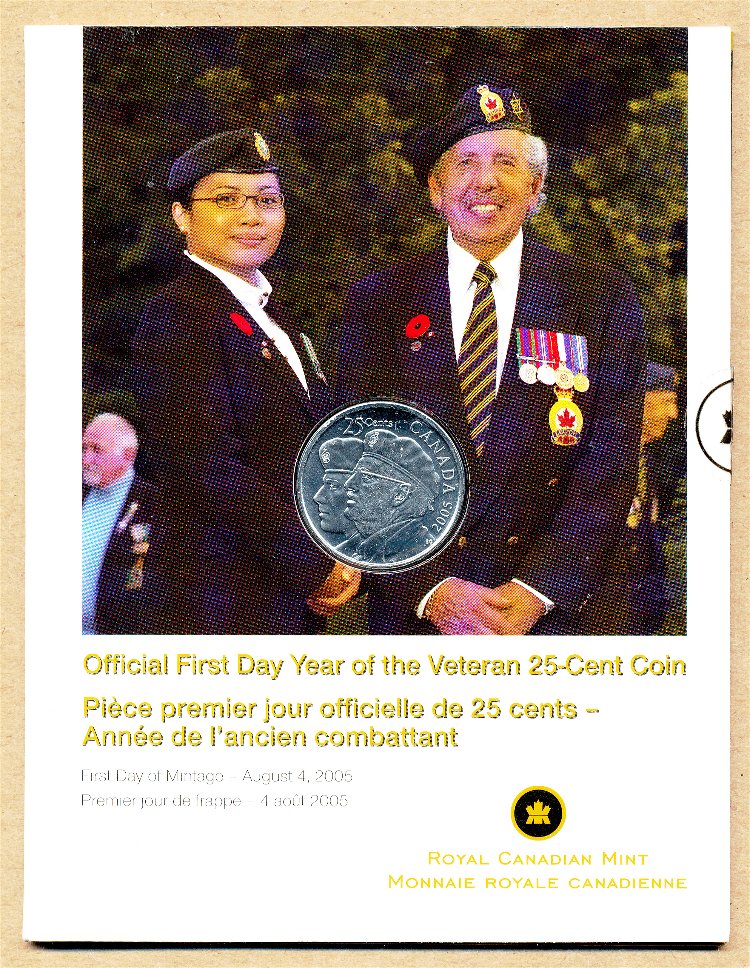 Commems-Collection-Canadian:-2005-Year-Of-The-Veteran-$10---Coin-1-Of-4