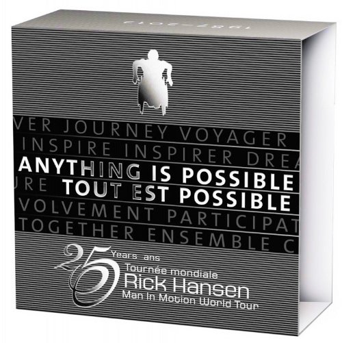 Commems-Collection-Canadian:-2012-Rick-Hansen-World-In-Motion-Tour-25th-Anniv-Silver-$5-Coin-5-Of-12
