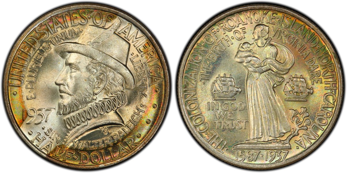 Commems-Collection-Classic:-1937-Roanoke-Colony---Half-Dollar-Copy