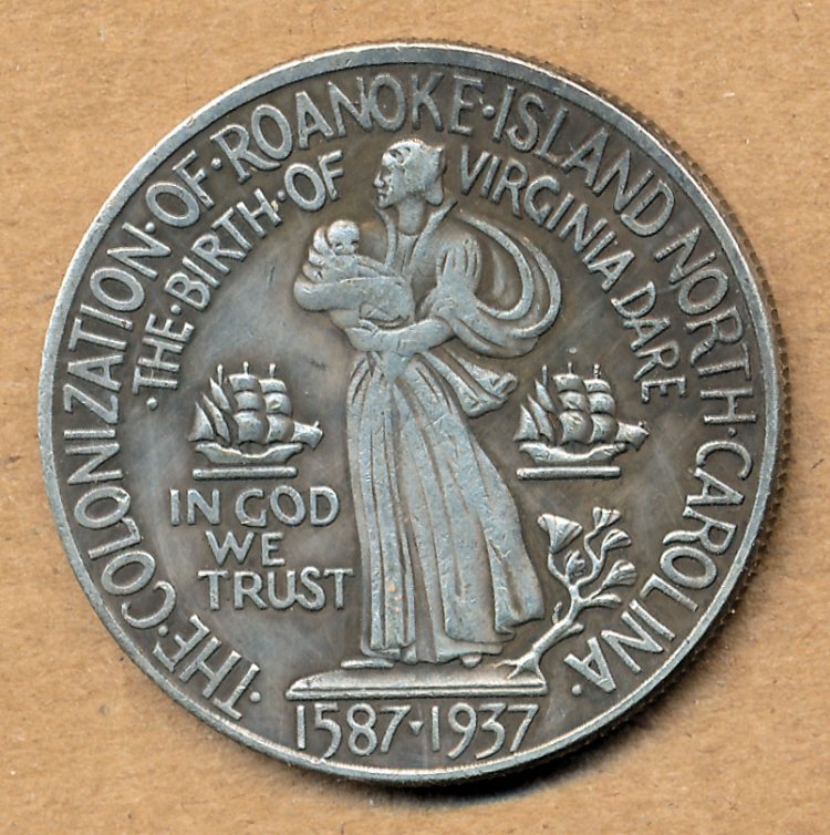 Commems-Collection-Classic:-1937-Roanoke-Colony---Half-Dollar-Copy