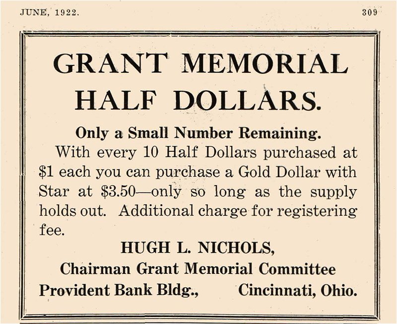Commems-Collection-Classic:-1922-Grant-Memorial---Post-Shutdown-Promotion