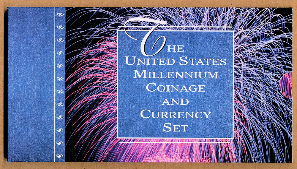 Commems-Collection-Modern:-2000-US-Millennium-Coinage-And-Currency-Set