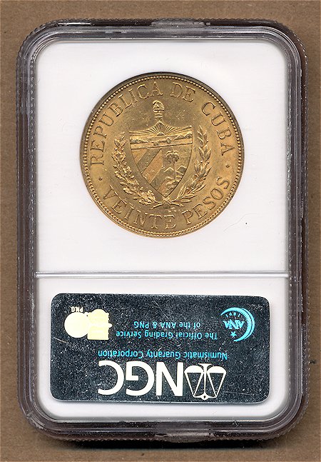 Commems-Collection-World:-1915-Cuba-Gold-20-Pesos