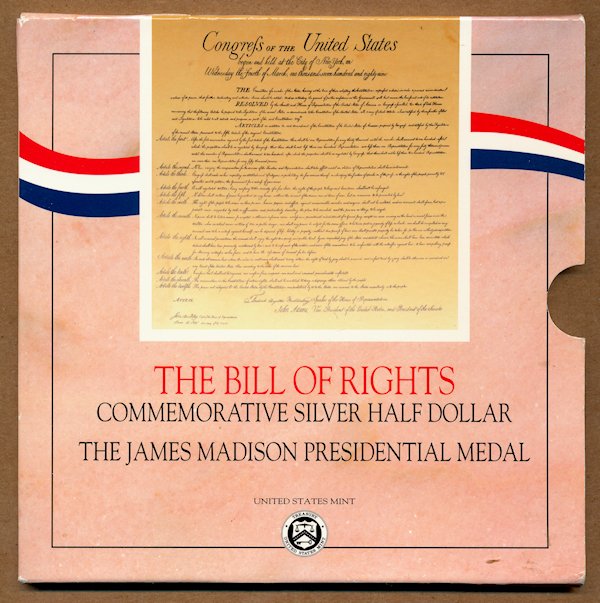 Commems-Collection-Modern:-1993-Bill-Of-Rights-Coin-And-Medal-Set