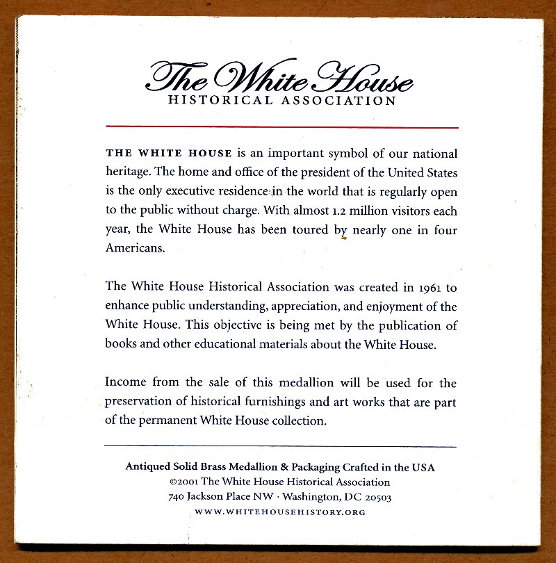 Commems-Collection-Medals:-2000-White-House-Medal---Historical-Association