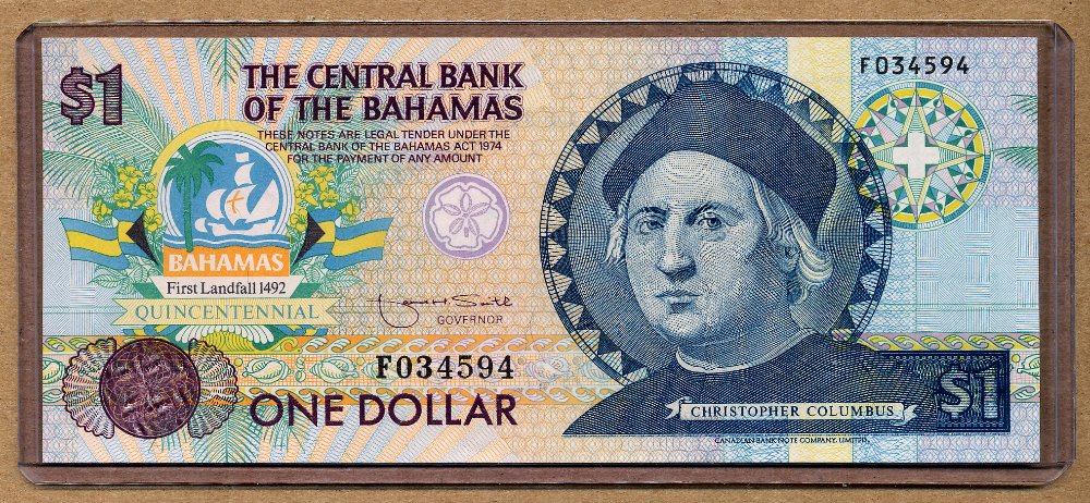 Commems-Collection-Currency:-Bahamas-$1-Notes