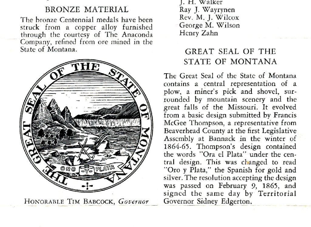 Commems-Collection-Medals:-1964-Montana-Territory-75th-Anniversary