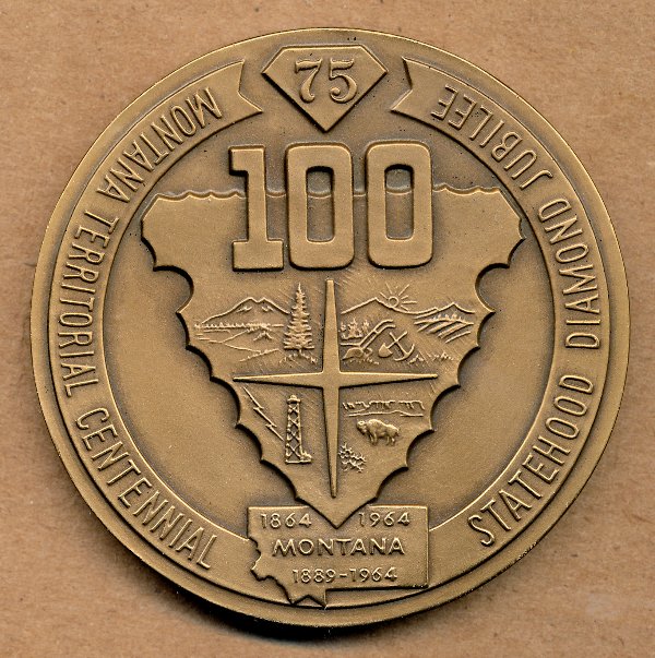 Commems-Collection-Medals:-1964-Montana-Territory-75th-Anniversary