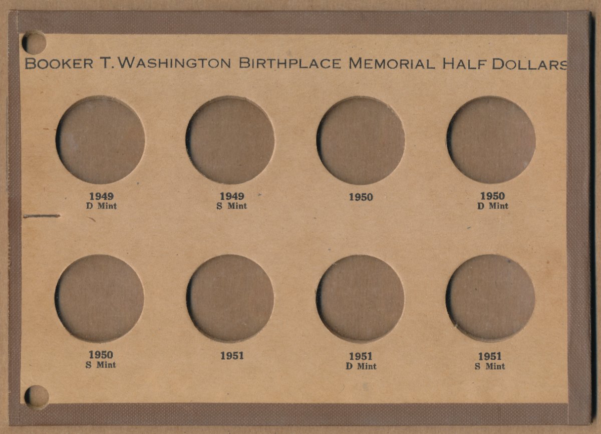 Commems-Collection-Classic:-Wayte-Raymond-Commemorative-Coin-Boards---Booker-T-Washington-Birth-Set