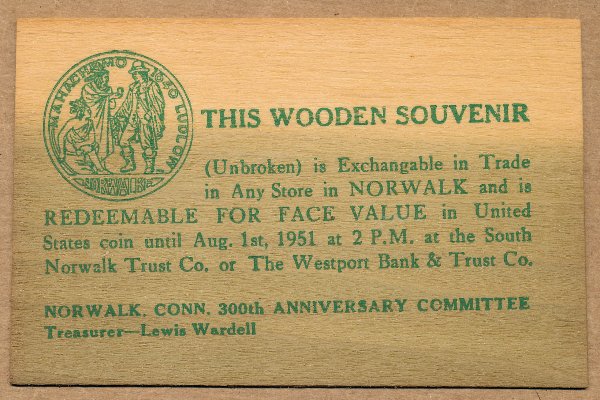 Commems-Collection-Medals:-1951-Norwalk,-CT-Tercentenary