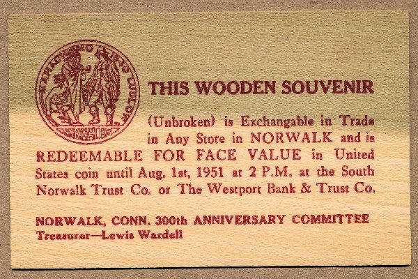 Commems-Collection-Medals:-1951-Norwalk,-CT-Tercentenary