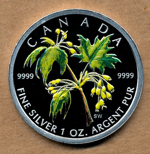 Commems-Collection-Canadian:-2001-2007-Coloured-Silver-Maple-Leaf-Series