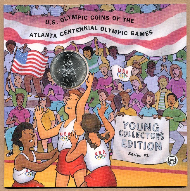 Commems-Collection-Modern:-1995-Atlanta-Olympics-Basketball-Half-Dollar-Young-Collector's-Set