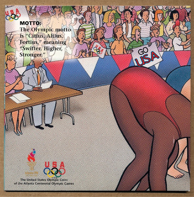 Commems-Collection-Modern:-1996-Atlanta-Olympics-Swimming-Half-Dollar-Young-Collector's-Set