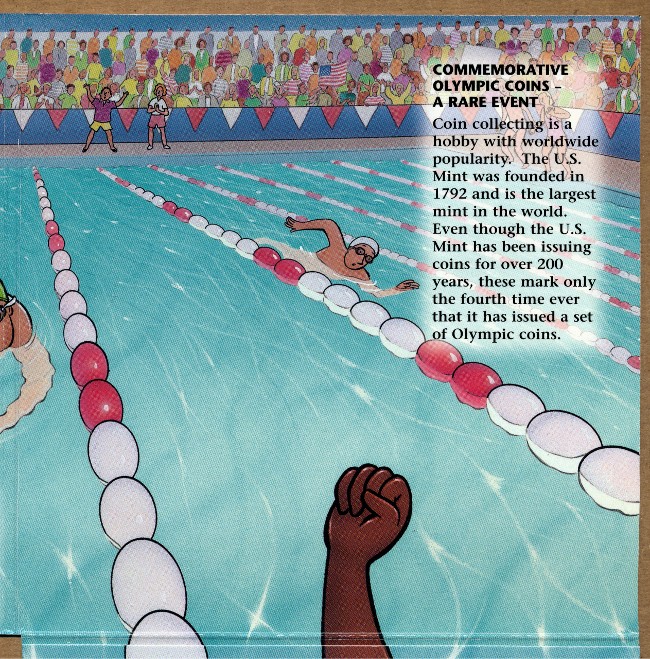Commems-Collection-Modern:-1996-Atlanta-Olympics-Swimming-Half-Dollar-Young-Collector's-Set
