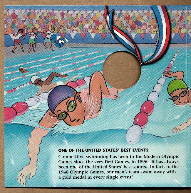 Commems-Collection-Modern:-1996-Atlanta-Olympics-Swimming-Half-Dollar-Young-Collector's-Set