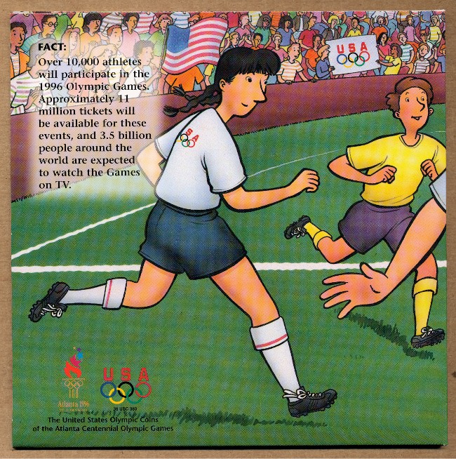 Commems-Collection-Modern:-1996-Atlanta-Olympics-Soccer-Half-Dollar-Young-Collector's-Set