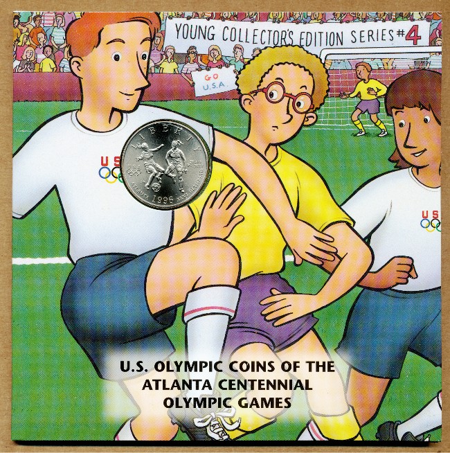 Commems-Collection-Modern:-1996-Atlanta-Olympics-Soccer-Half-Dollar-Young-Collector's-Set