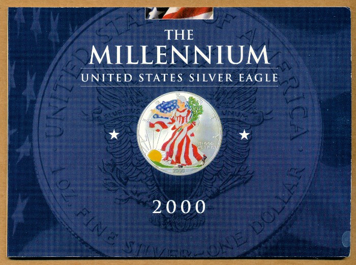 Commems-Collection-Modern:-2000-Silver-Eagle-Enhanced-By-Perth-Mint