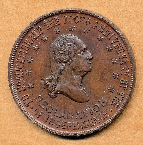 Commems-Collection-Medals:-1876-George-Washington---Centennial-Exposition