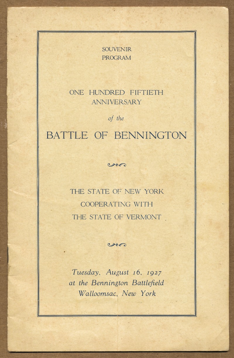 Commems-Collection-Classic:-1927-Battle-Of-Bennington,-Vermont-Indep.-Sesquicentennial,-Location